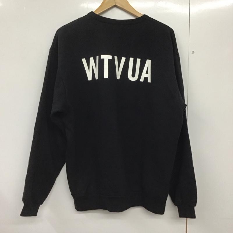 ダブルタップス WTAPS トレーナー 長袖 長袖トレーナー スウェット クルーネック プルオーバー 3 ロゴ、文字 黒 / ブラック /  メンズ USED 古着 中古 10142891