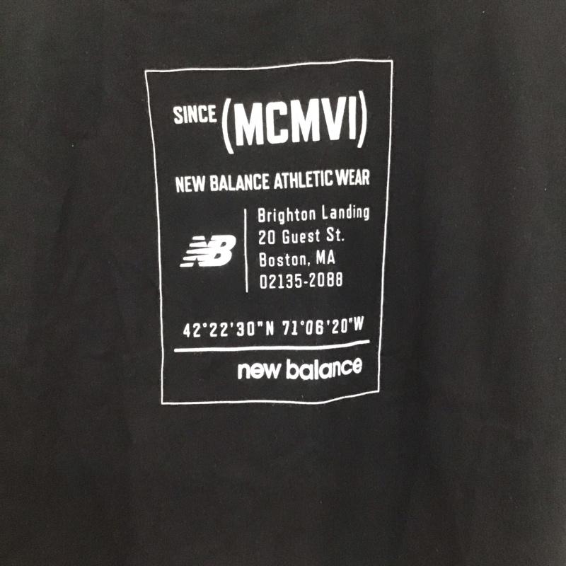 ニューバランス New Balance Tシャツ 半袖 半袖カットソー プリントTシャツ クルーネックカットソー L ロゴ、文字 黒 / ブラック /  メンズ USED 古着 中古 10142585
