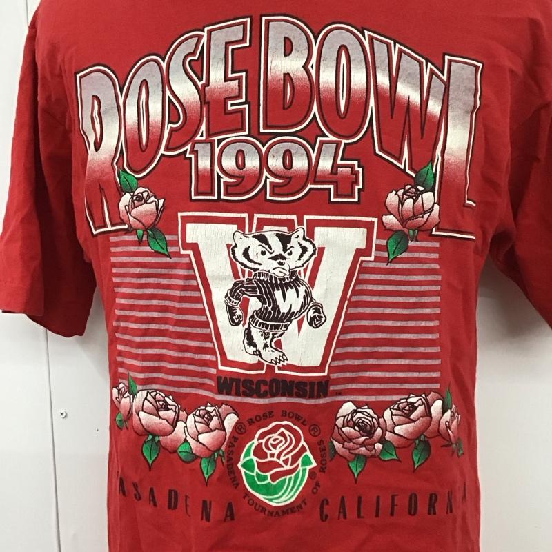 ロゴセブン LOGO7 Tシャツ 半袖 半袖カットソー プリントTシャツ クルーネックカットソー 古着 L プリント 赤 / レッド /  メンズ USED 古着 中古 10112154