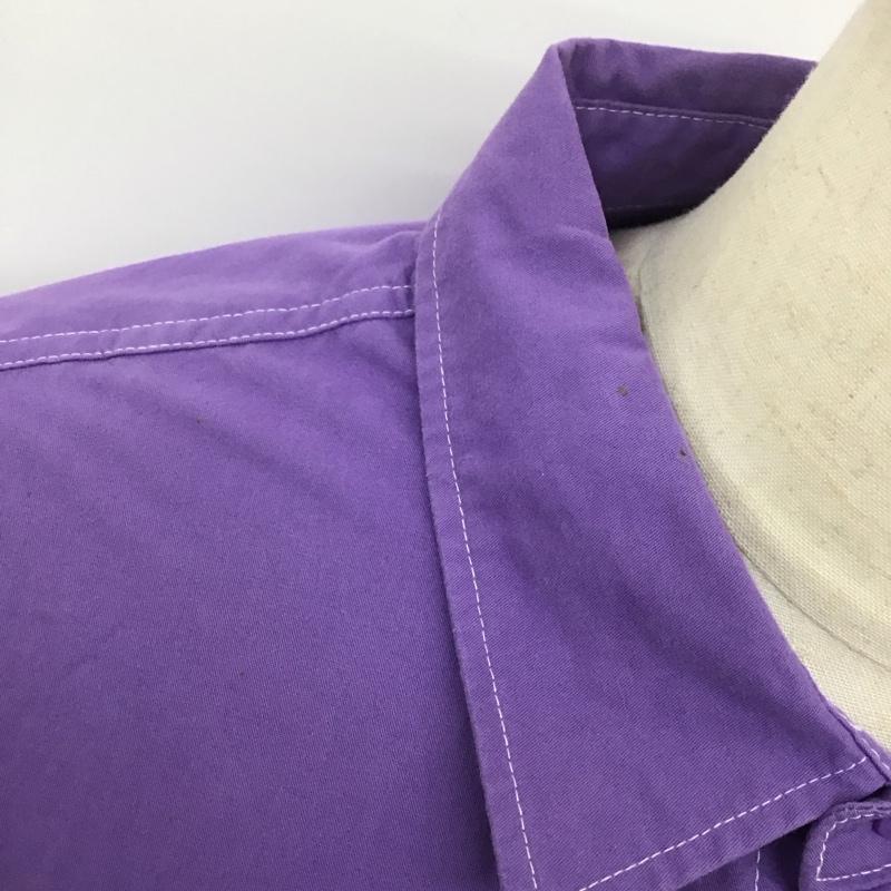 ガルフィー GALFY シャツ、ブラウス 長袖 長袖シャツ ノーポケットシャツ カラーシャツ ロゴ、文字 紫 / パープル /  メンズ USED 古着 中古 10126230
