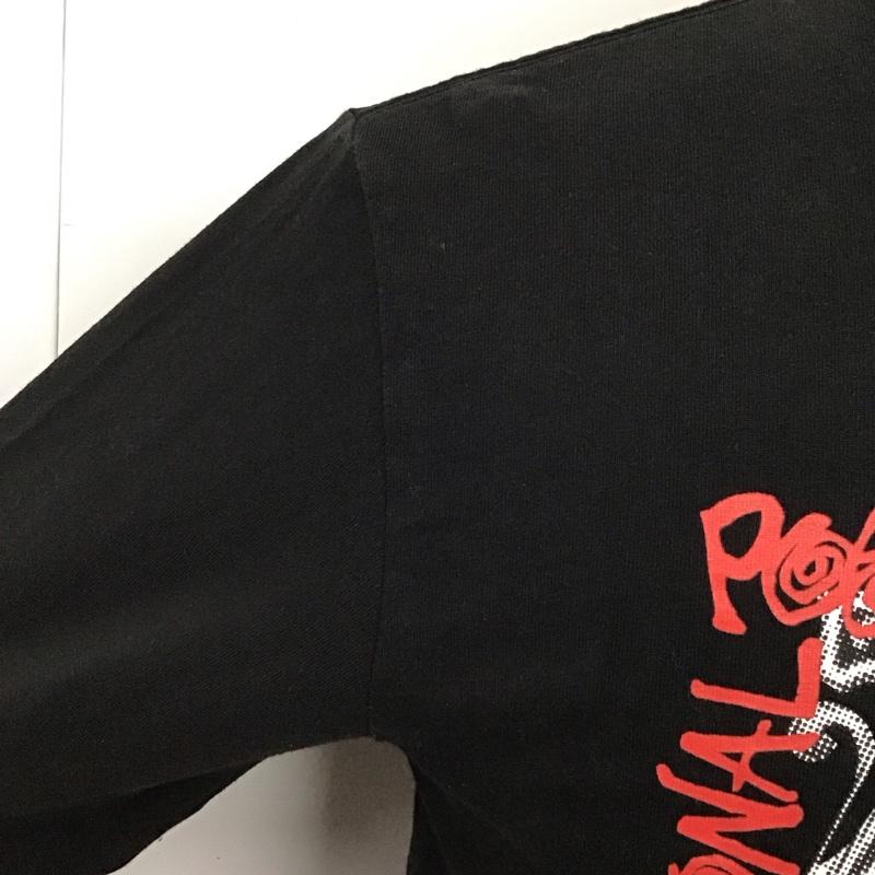 ステューシー STUSSY カットソー 長袖 長袖カットソー クルーネックカットソー ロングスリーブカットソー プリントTシャツ M プリント 黒 / ブラック /  メンズ USED 古着 中古 10119959