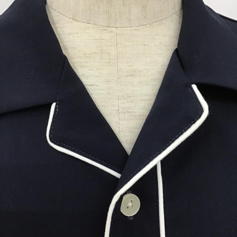 ジーユー GU シャツ、ブラウス 半袖 331-334471 UNDERCOVER パイピングシャツ L 無地 紺 / ネイビー /  メンズ USED 古着 中古 10106081