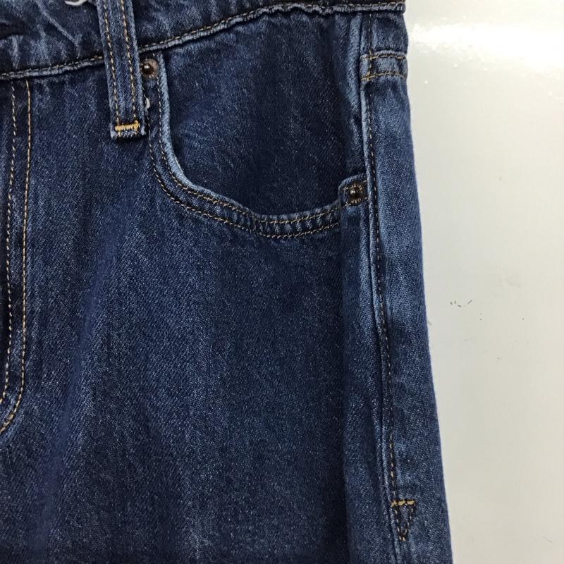 ギャップ GAP パンツ デニム、ジーンズ デニムパンツ ワイドパンツ カジュアルパンツ 28インチ 無地 インディゴ / インディゴ /  レディース USED 古着 中古 10147200