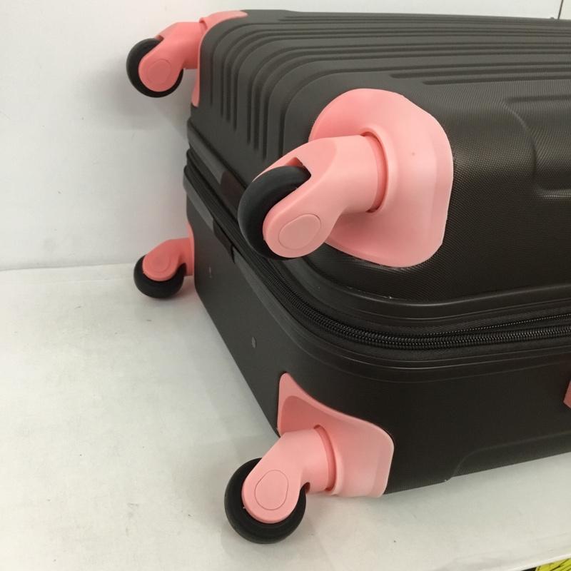 レジェンドウォーカー LEGEND WALKER スーツケース、トランク スーツケース、トランク 5107-55 拡張 TSAロック 無地 ダークブラウン / ダークブラウン / X 桃 / ピンク /  レディース USED 古着 中古 10147503