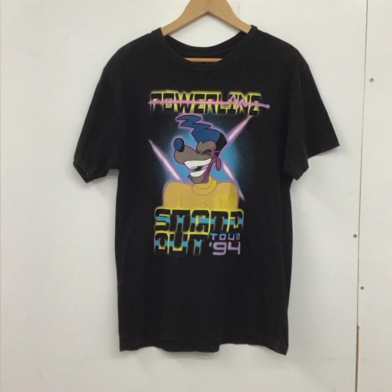 ディズニー Disney Tシャツ 半袖 M プリント X ロゴ、文字 黒 / ブラック /  メンズ USED 古着 中古 10134532