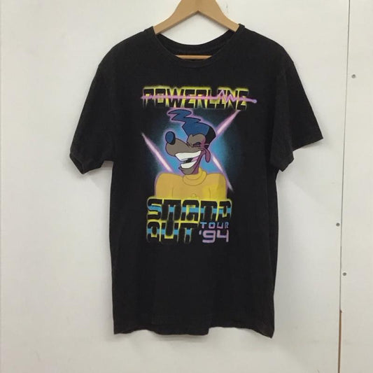 ディズニー Disney Tシャツ 半袖 M プリント X ロゴ、文字 黒 / ブラック /  メンズ USED 古着 中古 10134532