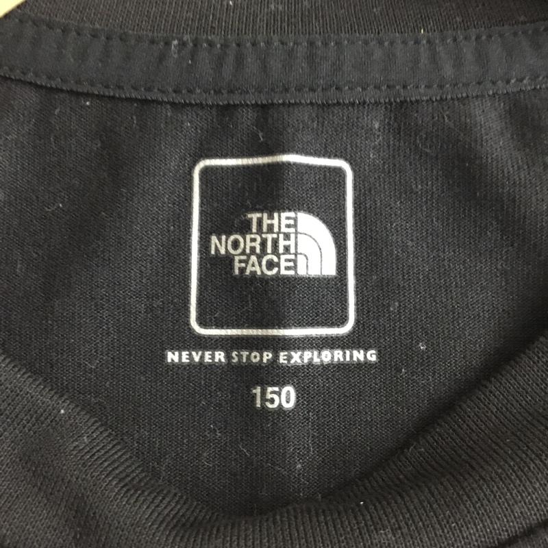 ザノースフェイス THE NORTH FACE Tシャツ 半袖 NTJ32247 ドロップメッセージティー 半袖カットソー プリントTシャツ 150cm プリント 黒 / ブラック /  ボーイズ USED 古着 中古 10110024