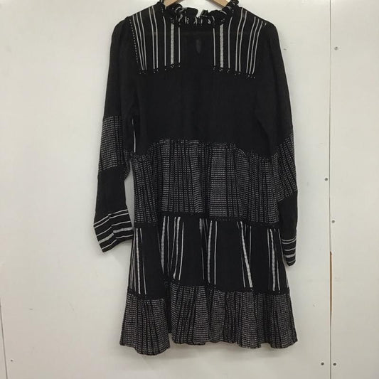 ザラ ZARA ワンピース ひざ丈スカート M  黒 / ブラック /  レディース USED 古着 中古 10139539
