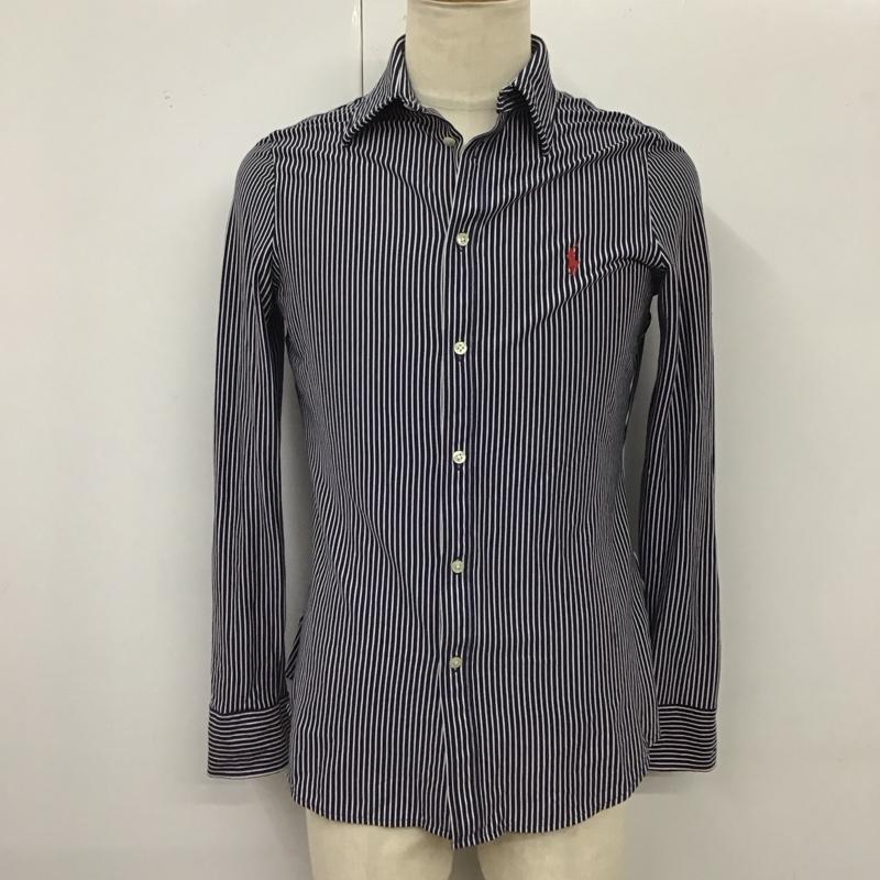 ポロラルフローレン POLO RALPH LAUREN シャツ、ブラウス 長袖 長袖シャツ カラーシャツ ストライプシャツ M ストライプ 白 / ホワイト / X 紺 / ネイビー /  メンズ USED 古着 中古 10120325