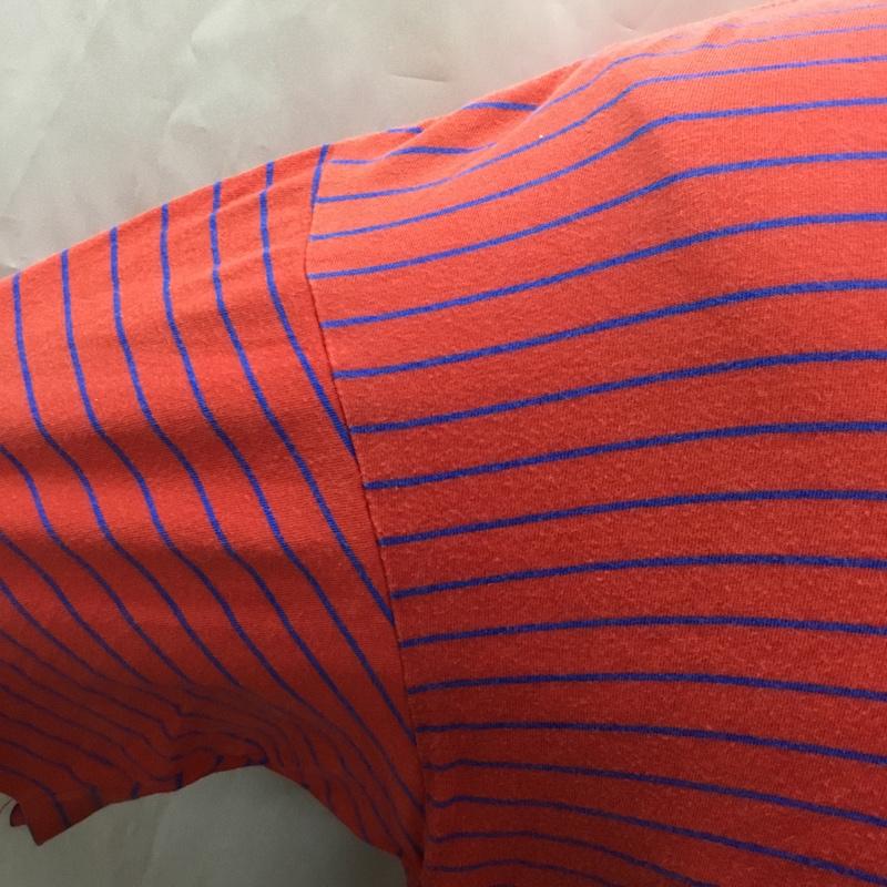 ポロバイラルフローレン Polo by RALPH LAUREN Tシャツ 半袖 半袖カットソー プリントTシャツ クルーネックカットソー M ボーダー柄 赤 / レッド /  メンズ USED 古着 中古 10115770