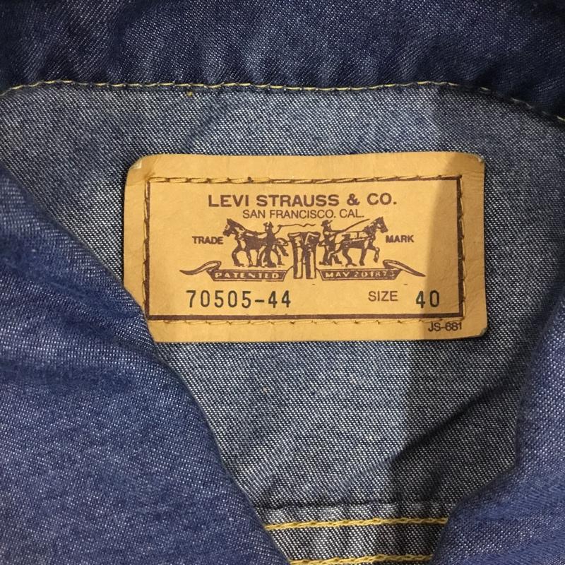 リーバイストラウスアンドコー Levi Strauss & co. シャツ、ブラウス 長袖 長袖シャツ カラーシャツ デニムシャツ 94年 日本製 シャンブレ 40 無地 インディゴ / インディゴ /  メンズ USED 古着 中古 10122312