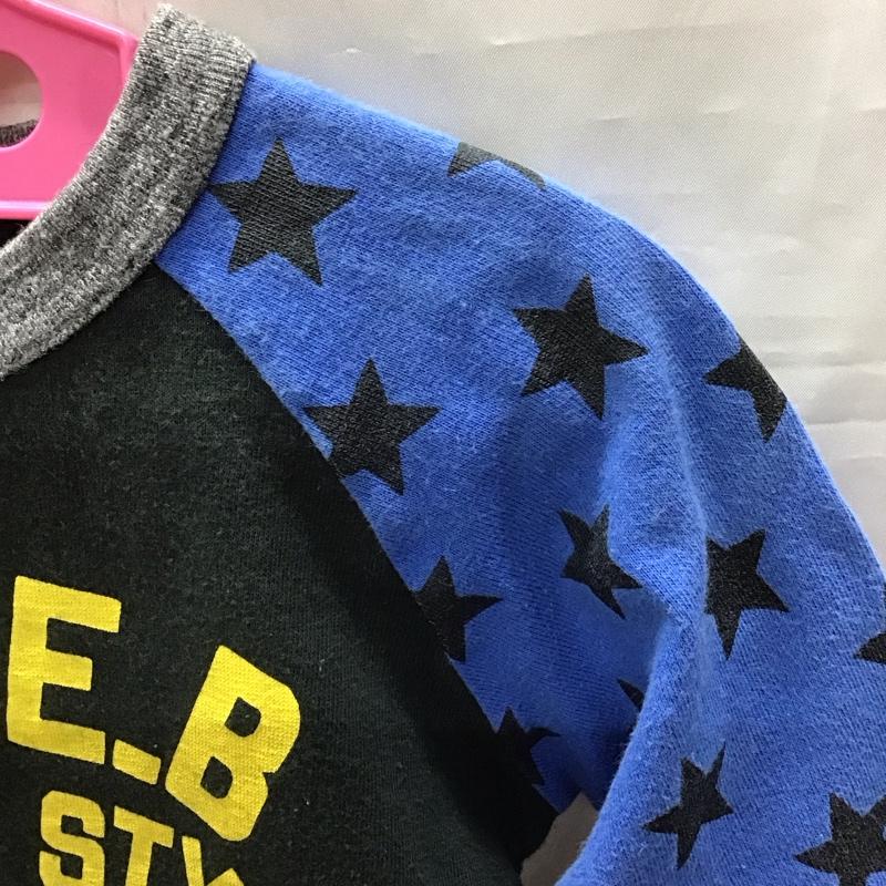 ダブルB Double B Tシャツ 七分袖 63-5202-561-13 ラグランスリーブ 星 キッズ 100cm 100cm ロゴ、文字 黒 / ブラック / X 青 / ブルー / X 黄 / イエロー /  ボーイズ USED 古着 中古 10116902