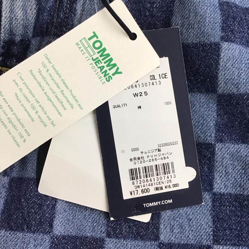 トミー ジーンズ TOMMY JEANS スカート ひざ丈スカート DW14148 デニムスカート タグ付き カットオフ  青 / ブルー /  レディース USED 古着 中古 10123198