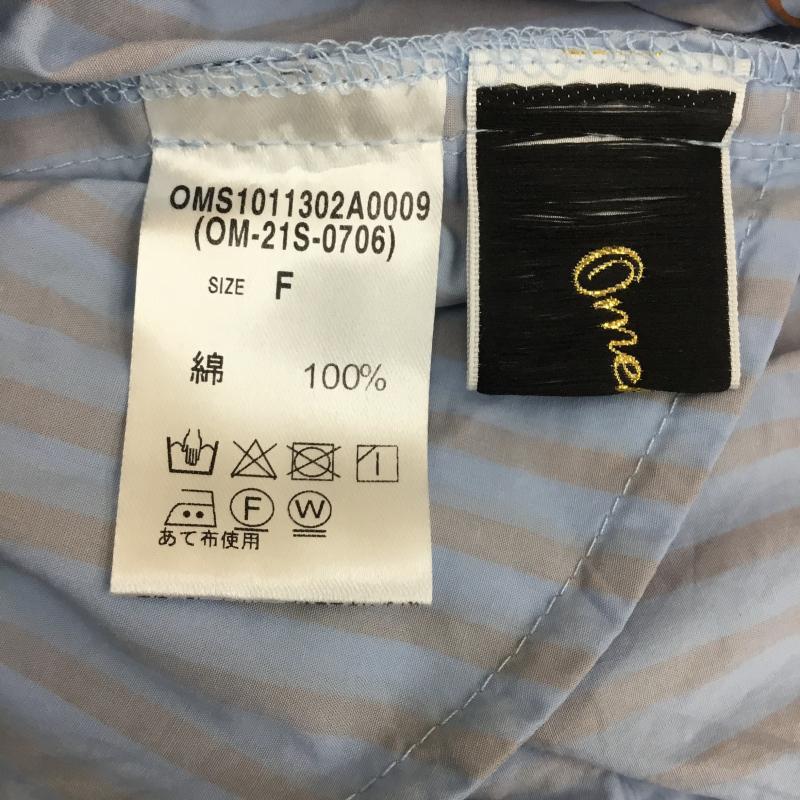 オメカシ Omekashi パンツ サルエルパンツ FREE ストライプ 水色 / ライトブルー / X 橙 / オレンジ /  レディース USED 古着 中古 10139658