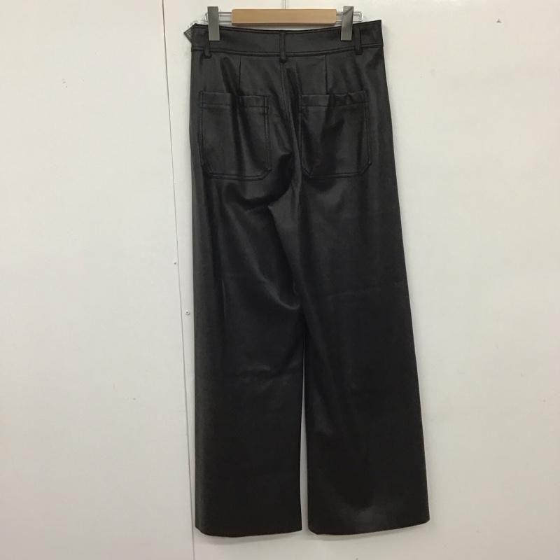 ザラ ZARA ボトムス ボトムス フェイクレザーパンツ 38 無地 黒 / ブラック /  レディース USED 古着 中古 10129271