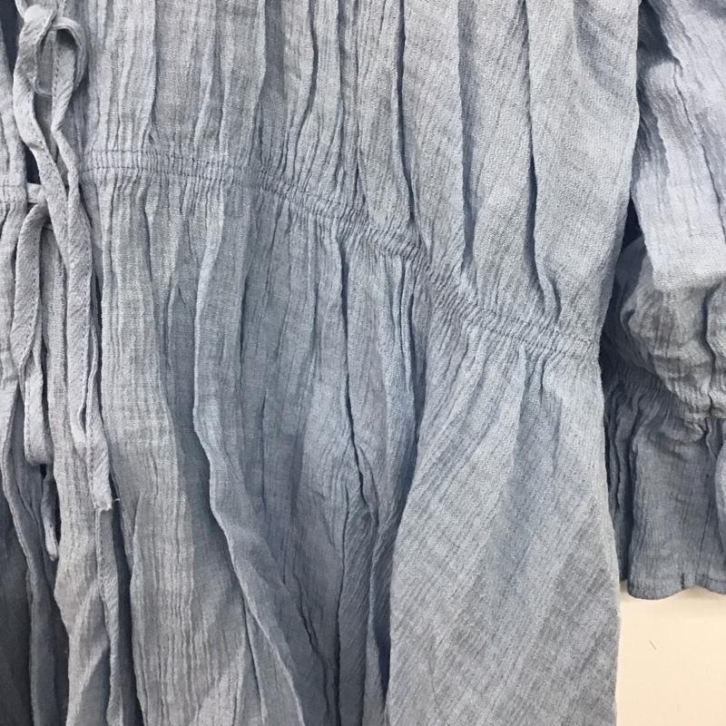 ローリーズファーム LOWRYS FARM シャツ、ブラウス 七分袖 FREE 無地 水色 / ライトブルー /  レディース USED 古着 中古 10146968