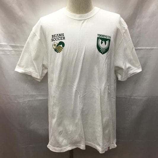ビームス BEAMS Tシャツ 半袖 58-04-0145-267 BEAMSSOCCERJリーグ 30th Tシャツ 半袖カットソー プリントTシャツ XL プリント 白 / ホワイト /  メンズ USED 古着 中古 10108284