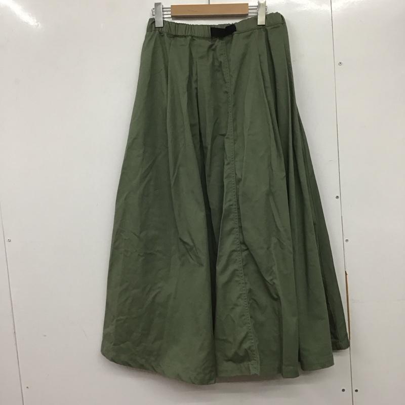 ニコアンド niko and... スカート ロングスカート ロングスカート フレアスカート カジュアルスカート 3 無地 カーキ / カーキ /  レディース USED 古着 中古 10145178