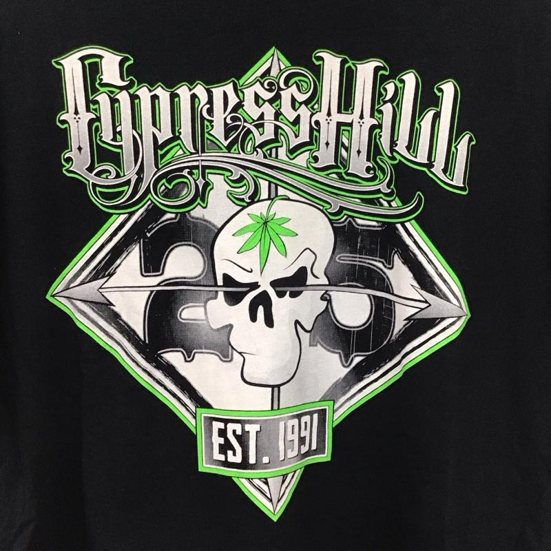 古着 USED Tシャツ 半袖 半袖カットソー プリントTシャツ クルーネックカットソー cypresshill XL プリント 黒 / ブラック /  メンズ USED 古着 中古 10134668