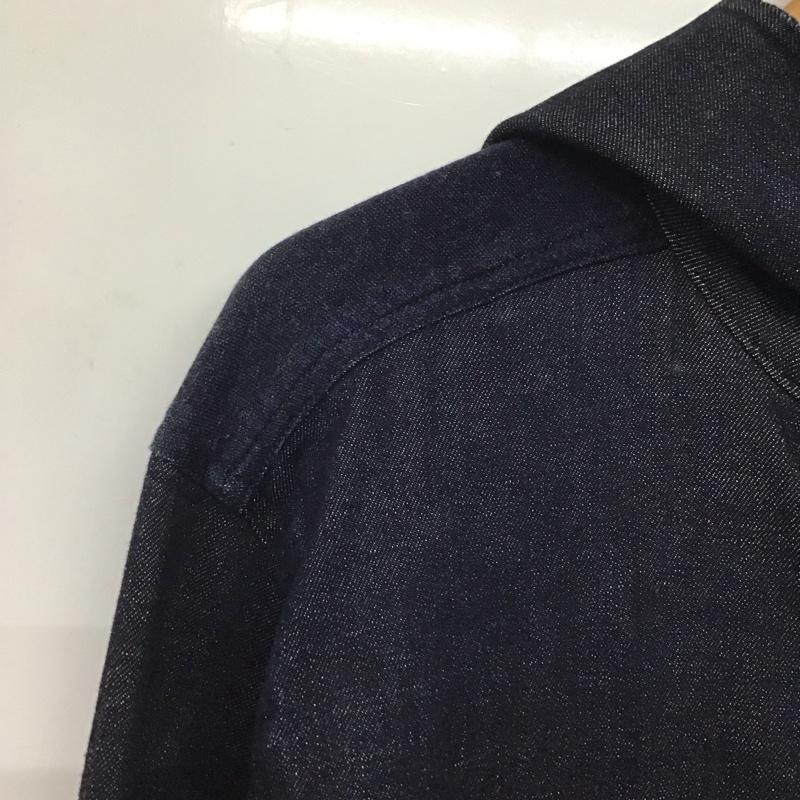 カンビオ CAMBIO ジャケット、上着 ジャケット、ブレザー ロングデニムジャケット アウター パーカーロングジャケット L 無地 インディゴ / インディゴ /  メンズ USED 古着 中古 10145553