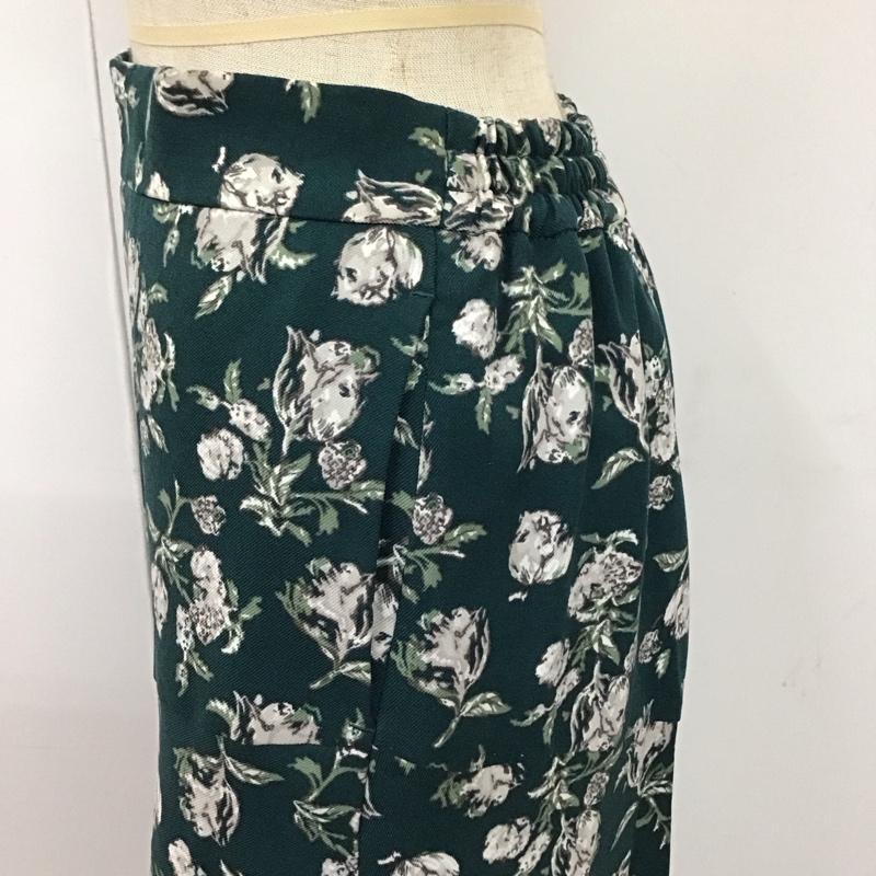 アズールバイマウジー AZUL BY MOUSSY スカート ロングスカート 250DAH31-037H FLOWER PATTERN SIDE SLIT SKIRT S 花柄 緑 / グリーン /  レディース USED 古着 中古 10114082