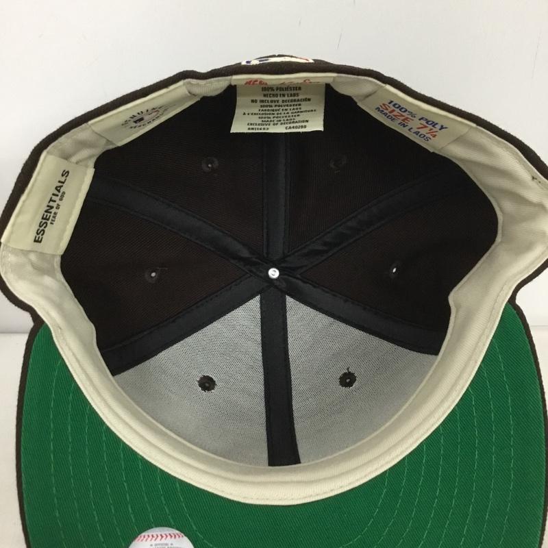 エッセンシャルズ ESSENTIALS 帽子 キャップ New Era ロゴ、文字 茶 / ブラウン /  メンズ USED 古着 中古 10136960