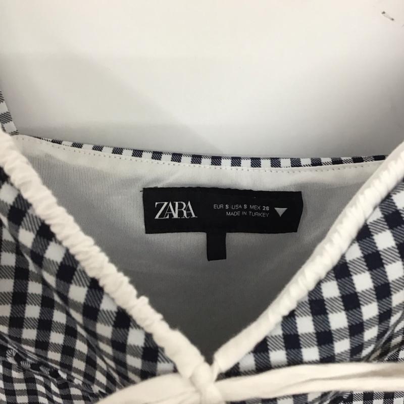 ザラ ZARA キャミソール キャミソール ビスチェ S チェック 白 / ホワイト / X 紺 / ネイビー /  レディース USED 古着 中古 10136871