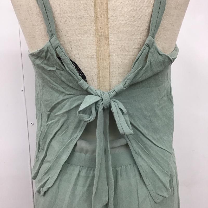 ザラ ZARA ワンピース ロングスカート 5149 031 512 サイドスリット ノースリーブ XS 無地 薄緑 / ライトグリーン /  レディース USED 古着 中古 10122549