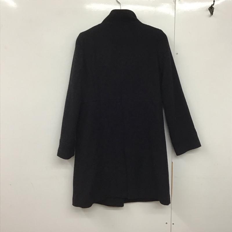 ナチュラルビューティーベーシック NATURAL BEAUTY BASIC コート コート一般 長袖ロングコート アウター カジュアルジャケット L 無地 黒 / ブラック /  レディース USED 古着 中古 10142663