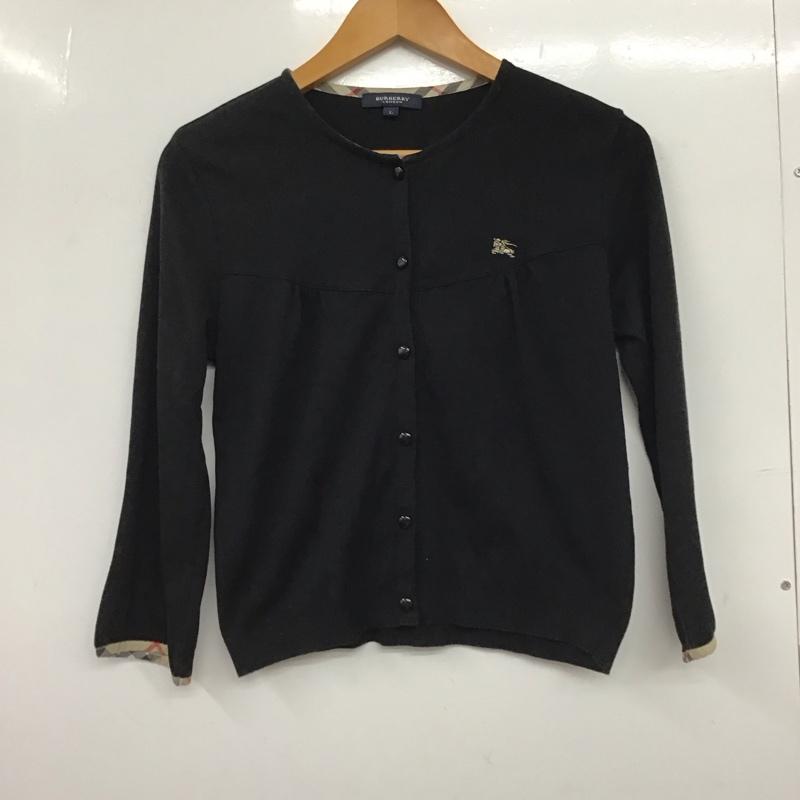 バーバリー BURBERRY カーディガン 長袖 L 無地 黒 / ブラック /  レディース USED 古着 中古 10150839