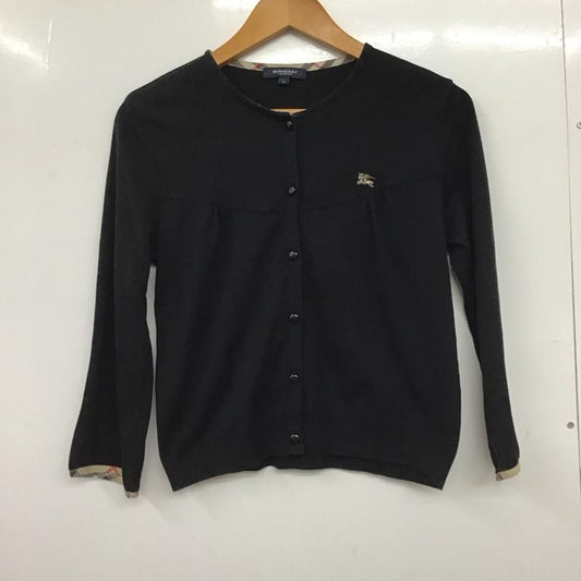 バーバリー BURBERRY カーディガン 長袖 L 無地 黒 / ブラック /  レディース USED 古着 中古 10150839