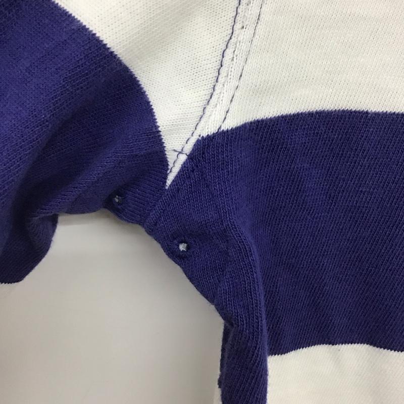 ポロラルフローレン POLO RALPH LAUREN ポロシャツ 長袖 長袖ポロシャツ 長袖カットソー カラーシャツ XS ボーダー柄 白 / ホワイト / X 青 / ブルー /  メンズ USED 古着 中古 10150884