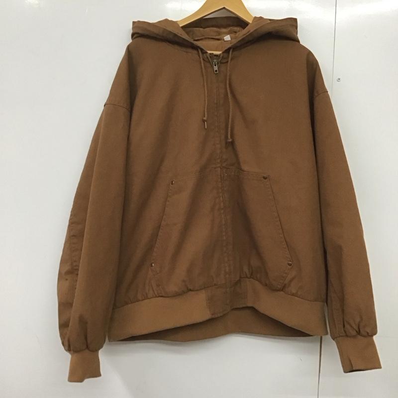 ジーユー GU ジャケット、上着 ジャンパー、ブルゾン 311-357822 パデッドジップアップパーカ アウター XXL 無地 茶 / ブラウン /  メンズ USED 古着 中古 10144744