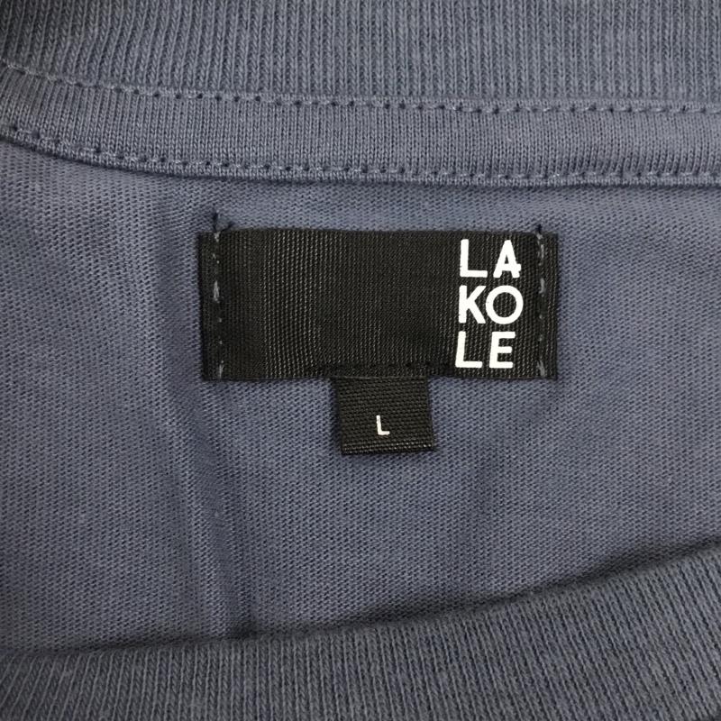 ラコレ LAKOLE Tシャツ 半袖 LKMC03U1NM オーバーサイズ L 無地 紺 / ネイビー /  メンズ USED 古着 中古 10119335