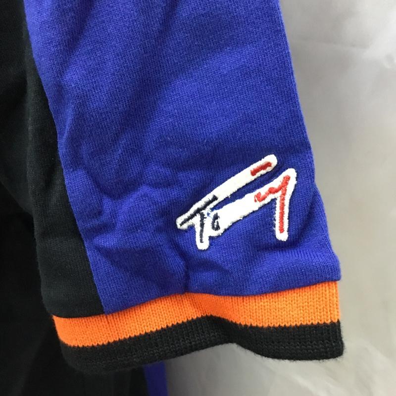 トミー TOMMY ポロシャツ 半袖 L ロゴ、文字 黒 / ブラック / X 紺 / ネイビー / X 橙 / オレンジ /  メンズ USED 古着 中古 10112777