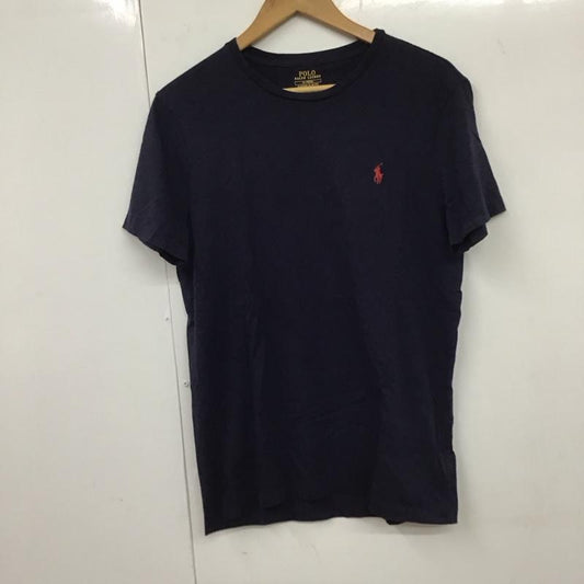 ポロラルフローレン POLO RALPH LAUREN Tシャツ 半袖 半袖カットソー プリントTシャツ クルーネックカットソー M ロゴ、文字 紺 / ネイビー /  メンズ USED 古着 中古 10131512