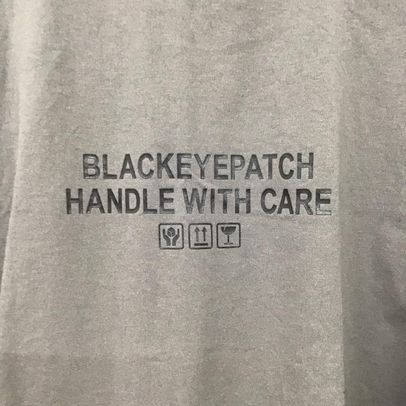 ブラックアイパッチ Black eye patch Tシャツ 半袖 半袖カットソー プリントTシャツ クルーネックカットソー L ロゴ、文字 灰 / グレー /  メンズ USED 古着 中古 10131394