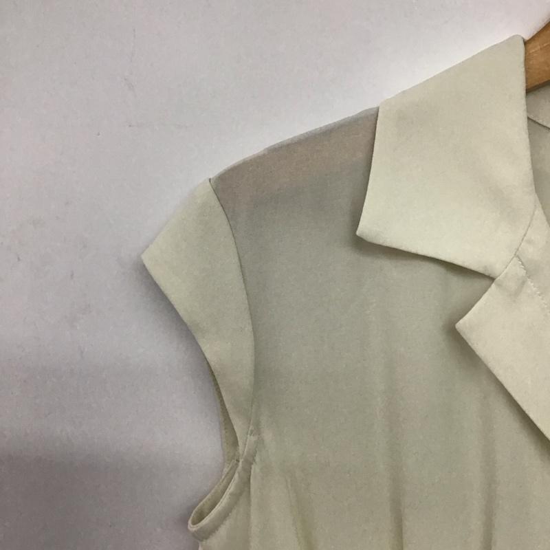 マウジー MOUSSY ワンピース ロングスカート 010FSS30-2020 WAIST TUCK SHIRT DRESS フレンチスリーブ 襟付き 1 無地 オフホワイト / オフホワイト /  レディース USED 古着 中古 10142267