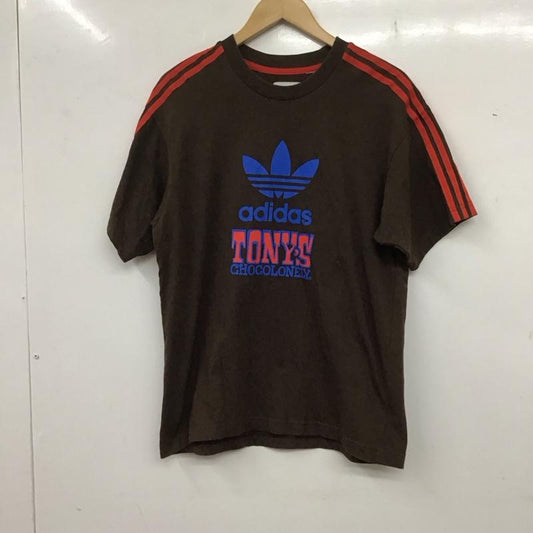アディダス adidas Tシャツ 半袖 TONYSCHOCOLONELY プリントTシャツ ロゴ、文字 茶 / ブラウン /  メンズ USED 古着 中古 10135844