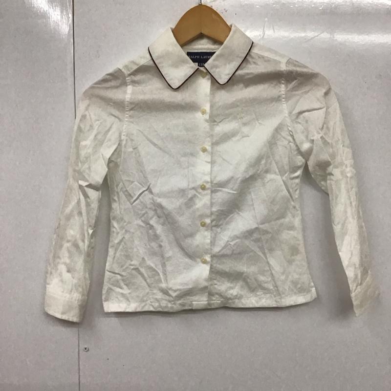 ラルフローレン RALPHLAUREN シャツ、ブラウス 長袖 3140-1816 キッズ 130 130cm ワンポイント 白 / ホワイト /  ガールズ USED 古着 中古 10108289