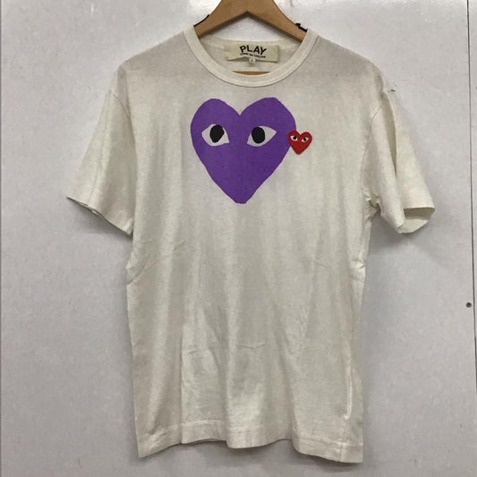 プレイコムデギャルソン PLAY COMME des GARCONS Tシャツ 半袖 L プリント 白 / ホワイト /  メンズ USED 古着 中古 10134525