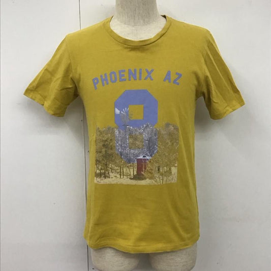 アーバンリサーチ URBAN RESEARCH Tシャツ 半袖 半袖カットソー プリントTシャツ クルーネックカットソー 38 ロゴ、文字 黄 / イエロー /  メンズ USED 古着 中古 10107249