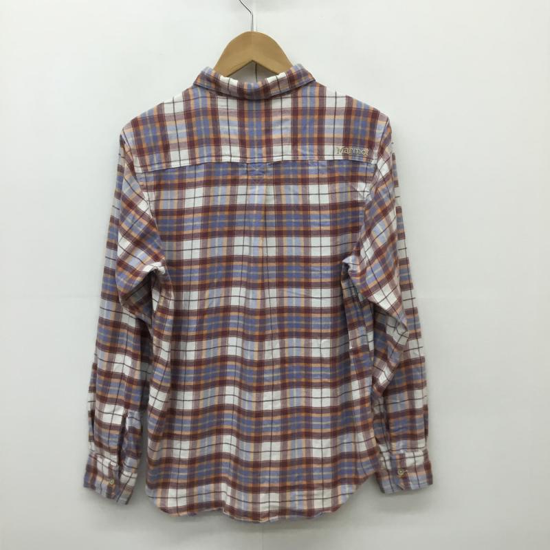 マーモット Marmot シャツ、ブラウス 長袖 ネルシャツ　TOMSJB80XB S チェック 赤 / レッド / X 橙 / オレンジ / X 青 / ブルー / X 白 / ホワイト /  メンズ USED 古着 中古 10136064