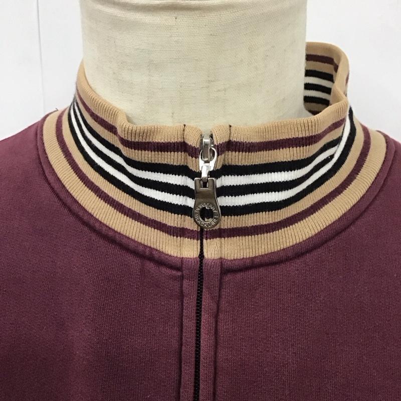 バーバリーブラックレーベル BURBERRY BLACK LABEL ジャケット、上着 ジャンパー、ブルゾン ジップアップジャケット スウェットジャケット カジュアルジャケット アウター 3 ロゴ、文字 紫 / パープル /  メンズ USED 古着 中古 10123822