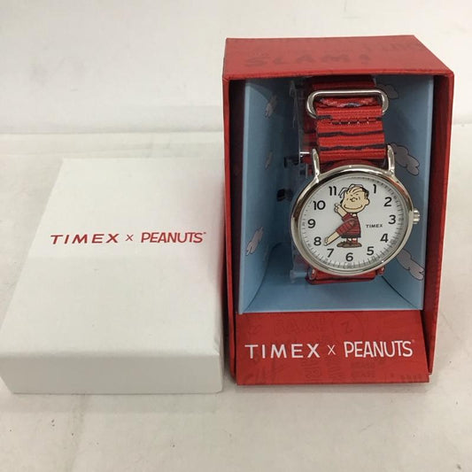 タイメックス TIMEX 腕時計 アナログ（クォーツ式） TW2R41200 スヌーピー ピーナッツ ライナス ウィークエンダー  赤 / レッド /  レディース USED 古着 中古 10136259