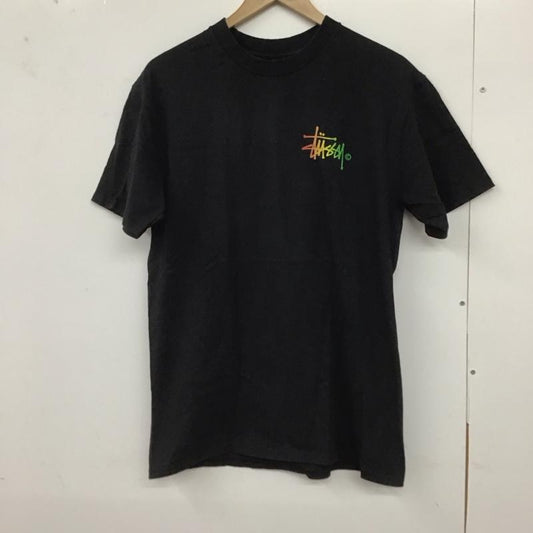 ステューシー STUSSY Tシャツ 半袖 半袖カットソー プリントTシャツ クルーネックカットソー M プリント 黒 / ブラック /  メンズ USED 古着 中古 10128661