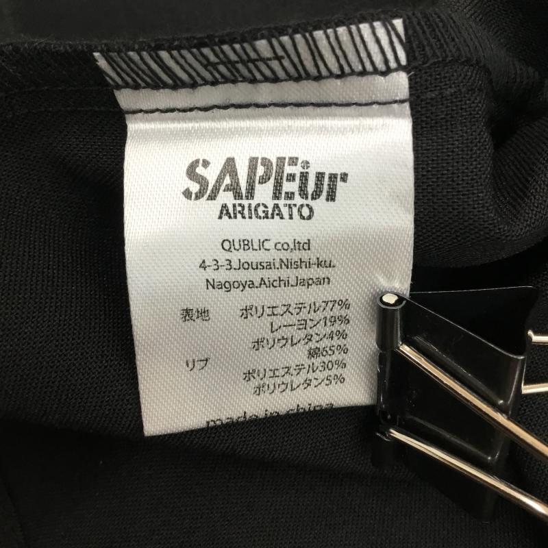 サプール SAPEur シャツ、ブラウス 半袖 XL ロゴ、文字 黒 / ブラック /  メンズ USED 古着 中古 10145798