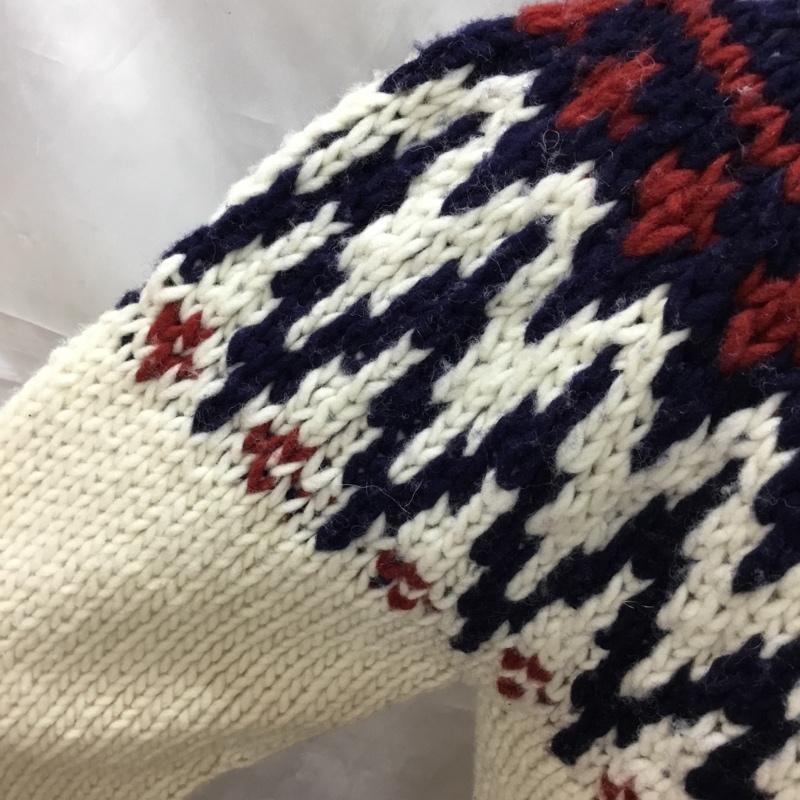 シップスカラーズ SHIPS COLORS ニット、セーター 長袖 長袖ニットカットソー ニット セーター クルーネックニット M 総柄 マルチカラー / マルチカラー /  メンズ USED 古着 中古 10113300