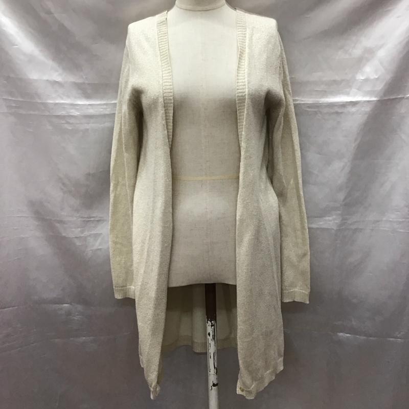ポール＆ジョー シスター PAUL & JOE SISTER カーディガン 長袖 36011-87002E Vネック ロング丈 1 無地 アイボリー / アイボリー /  レディース USED 古着 中古 10115411