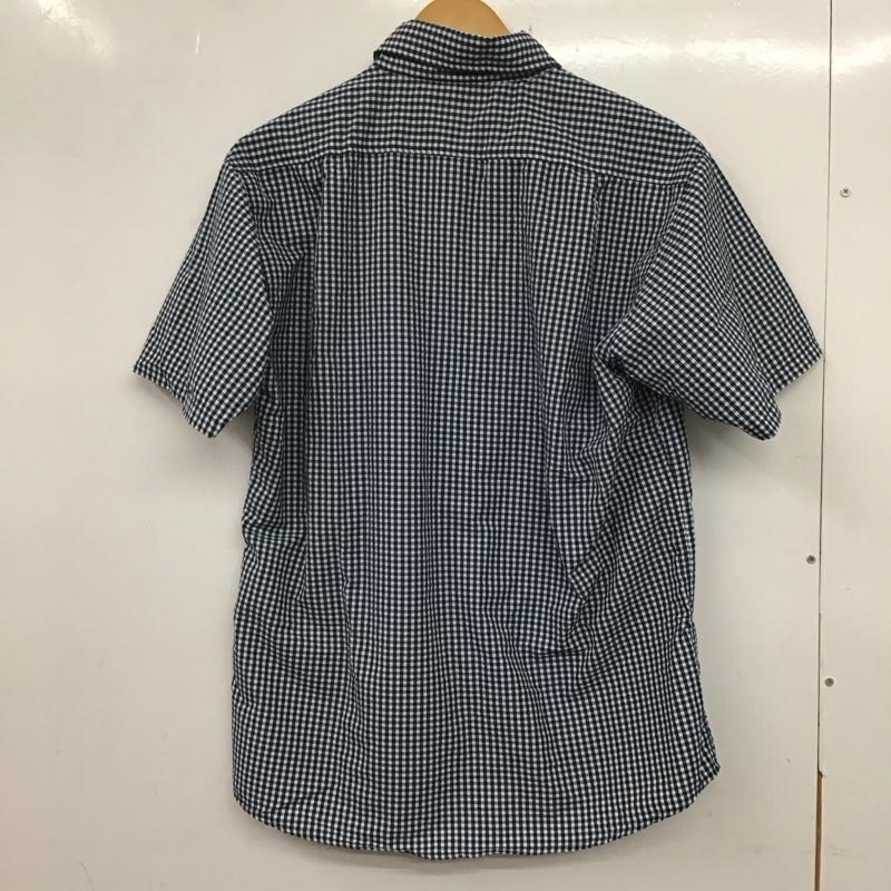 モンベル mont-bell シャツ、ブラウス 半袖 1114549 WIC ドライタッチ ショートスリーブシャツ ボタンダウン M チェック 白 / ホワイト / X 紺 / ネイビー /  メンズ USED 古着 中古 10133580